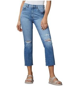 DL1961 Patti Straight High-Rise Vintage Ankle Light Distress - 20W